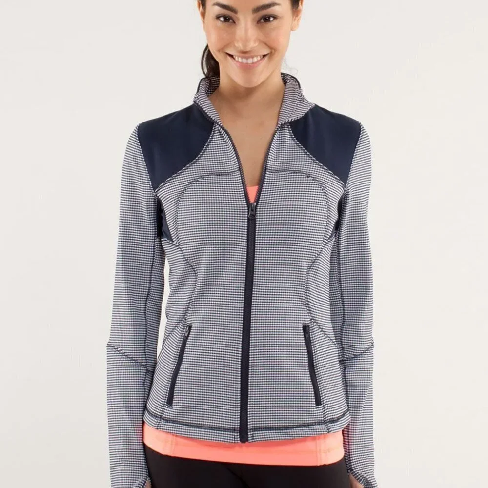 Lululemon Forme Inkwell Blue Jacket Striped Size 2 Define Jacket